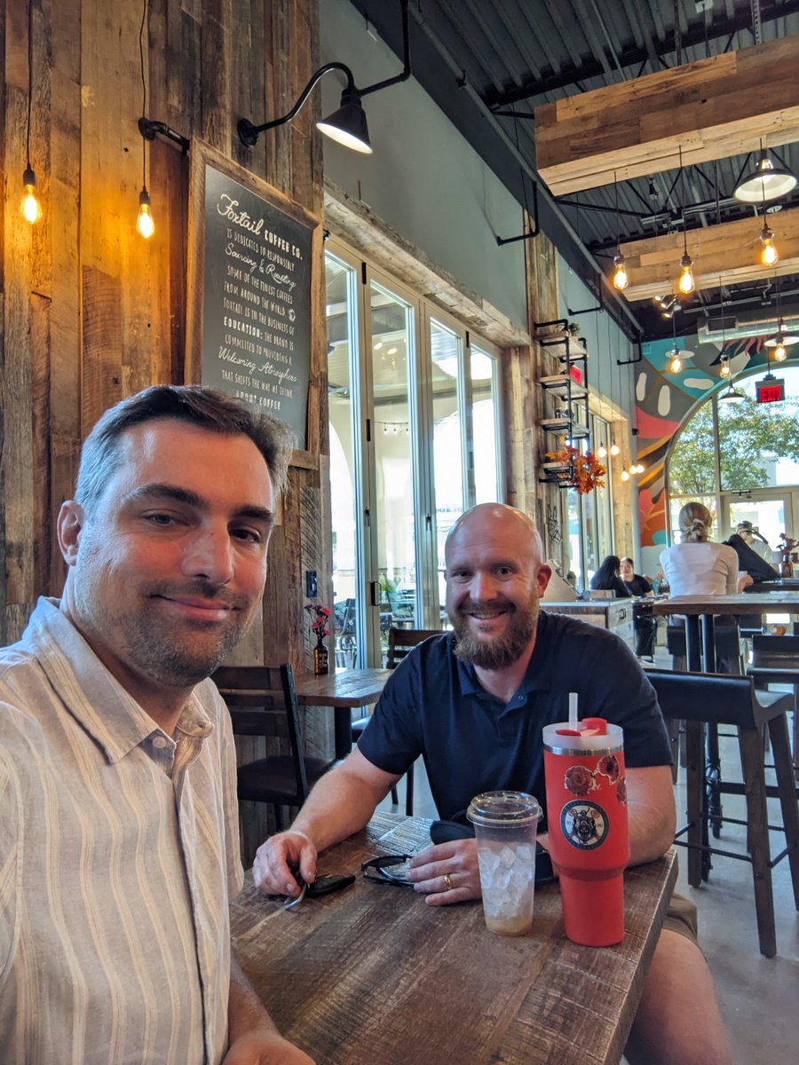 cljwebdev's tweet image. Hung out with @iansvo today at Foxtail Coffee Co - Jax, FL