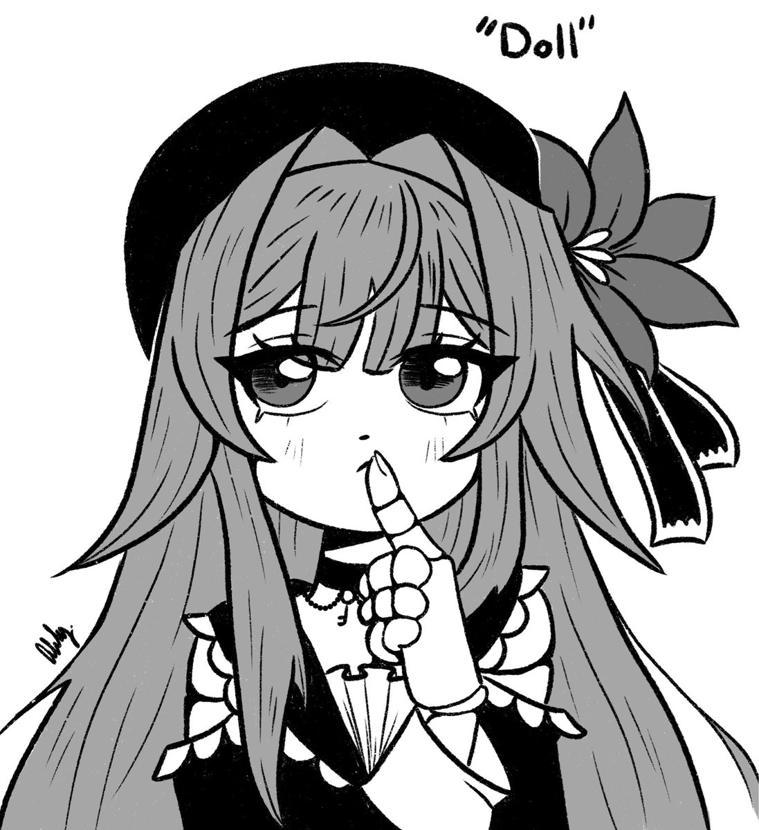 Day 24: Doll #myart #digitalart #Inktober