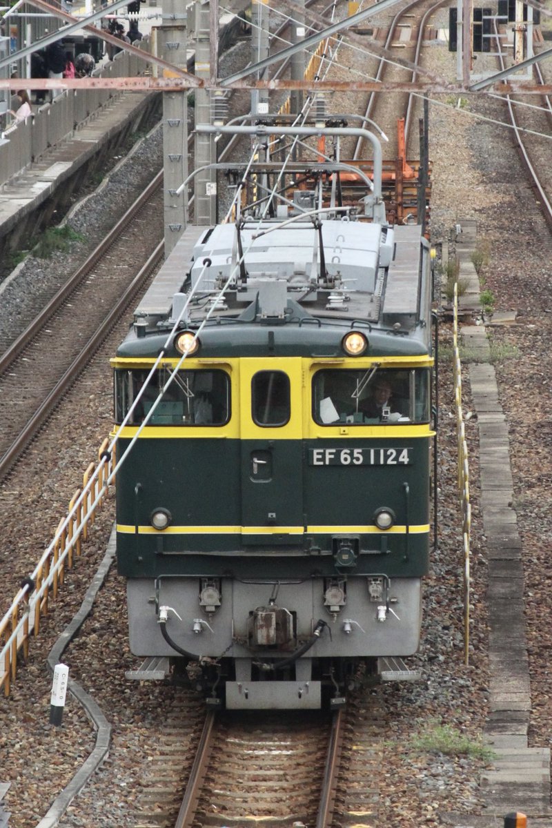 zoomingm7's tweet image. ご近所でのEF65おっかけ(*´∀｀)＊ 
07/10/25（土）配7992レ　梅小路配給
EF65 1124

水木金、そして土曜の梅配もトワでした

来週はムコソ出ちゃうんかな？
すぐ宮原とか下関に行っちゃうから😅

#下関機関区
#PF
#トワイライトカラー
#トワ釜
#ブルトレ世代
#ゆる鐡