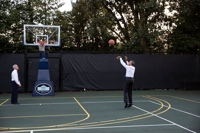 Just for reference this is Obama's basketball court.  He drew lines on a tennis court and put in a basketball hoop.  

Don't like the guy, but this is no where near demolishing a 65+ y.o structure connected to the White House.