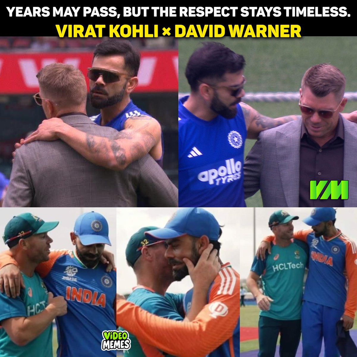 VideoMemesIndia's tweet image. Time passes, respect never fades. Legends stay legends. ❤️✨
Virat Kohli × David Warner⚡

#ViratKohli #DavidWarner #RespectTheGame #CricketLegends #RivalsToRespect #CricketFamily #INDvsAUS