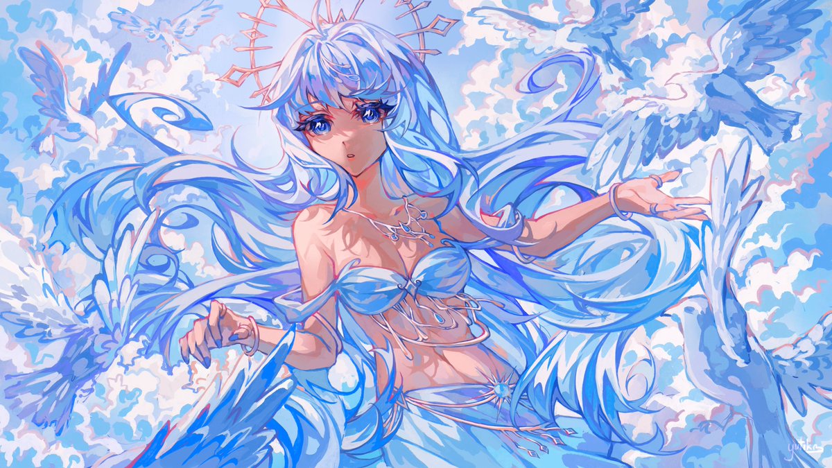 i've been so INCREDIBLY busy, but look at this GORGEOUS art <a href="/ytyutiktv/">yutik ♡ comms open</a> made. ethereal, glossy, gorgeous,,, holy moly.