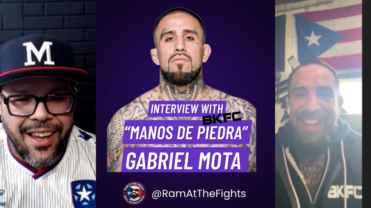 Ram Rivera (@ramerivera) on Twitter photo Check out my interview with #BKFC’s “Manos de Piedra” Gabriel Mota 🇵🇷 after his victory at BKFC Hammond. Don’t miss this powerful and great conversation with Gabriel. Check out my interview with #BKFC’s “Manos de Piedra” Gabriel Mota 🇵🇷 after his victory at BKFC Hammond. Don’t miss this powerful and great conversation with Gabriel.