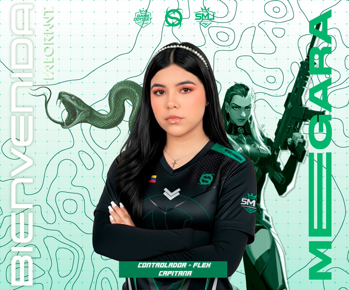 SunaipaG's tweet photo. 👑 Con ustedes, la capitana de Sunaipa Vipers

💜 Megara — 🇻🇪 Controlador/Flex
Liderazgo, estrategia y pasión por el juego 🐍
#SunaipaVipers #Valorant #SunaipaGaming #Sunwin https://t.co/gO1cTOPFcL