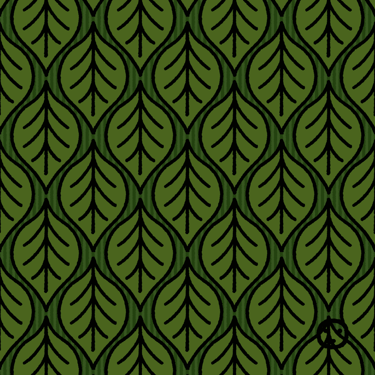 mitchikeuchi's tweet image. 葉っパターン
#procreate #illustration #design #patterns