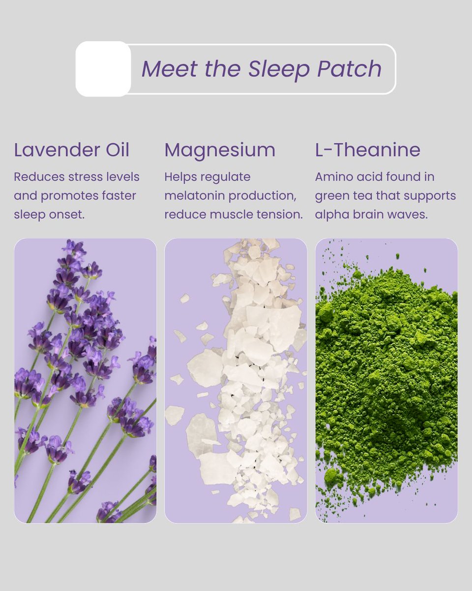 VibePatches's tweet image. Tossing. Turning. Morning fog. 😵

The Sleep Patch is your wearable vitamin patch for deeper rest &amp;amp; better mornings.
Melatonin + Magnesium + Lavender → 8–10 hrs of steady sleep support.

Peel. Stick. Dream. ✨
#SleepPatch #VibePatches #VitaminPatch #WellnessThatWorks #Wellness