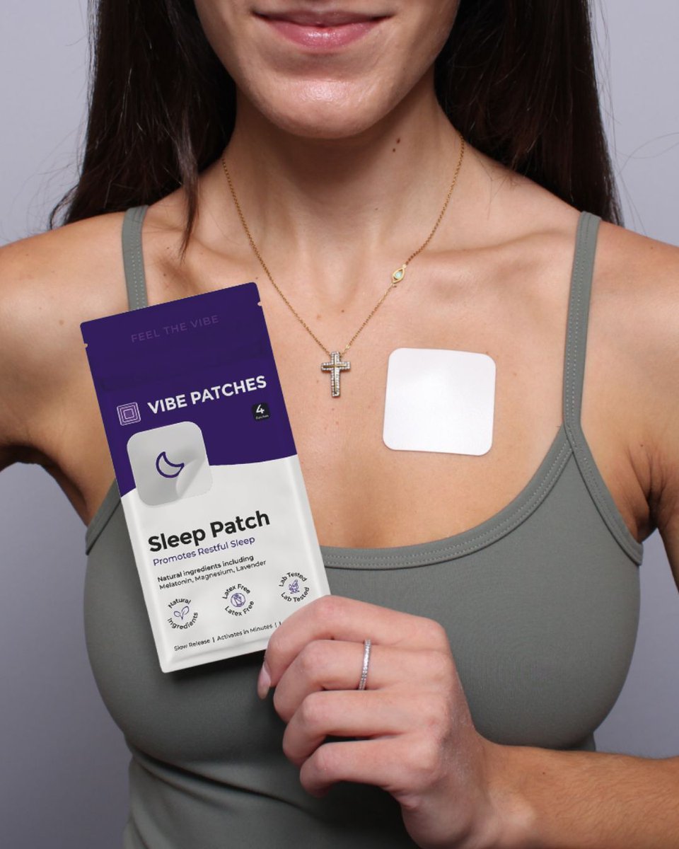 VibePatches's tweet image. Tossing. Turning. Morning fog. 😵

The Sleep Patch is your wearable vitamin patch for deeper rest &amp;amp; better mornings.
Melatonin + Magnesium + Lavender → 8–10 hrs of steady sleep support.

Peel. Stick. Dream. ✨
#SleepPatch #VibePatches #VitaminPatch #WellnessThatWorks #Wellness