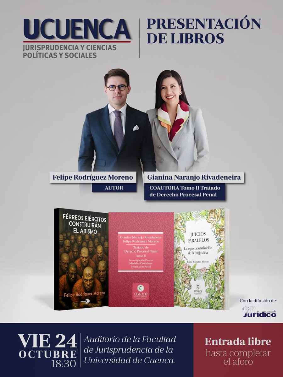 Estamos listos para la presentación de los ejemplares en <a href="/udecuenca/">UCuenca</a> con nuestros queridos autores <a href="/FRM87/">Felipe Rodríguez Moreno</a> <a href="/GianinaNaranjo/">Gianina Naranjo</a> 
#transformatutalento