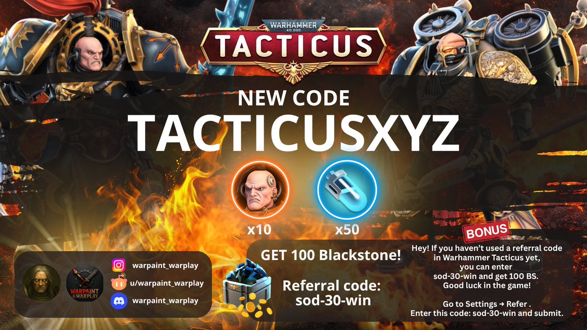 TacticusCodes's tweet image. 2nd New Code (24.10.2025) Warhammer Tacticus #warhammer #tacticus #tacticuscode #warhammer40k