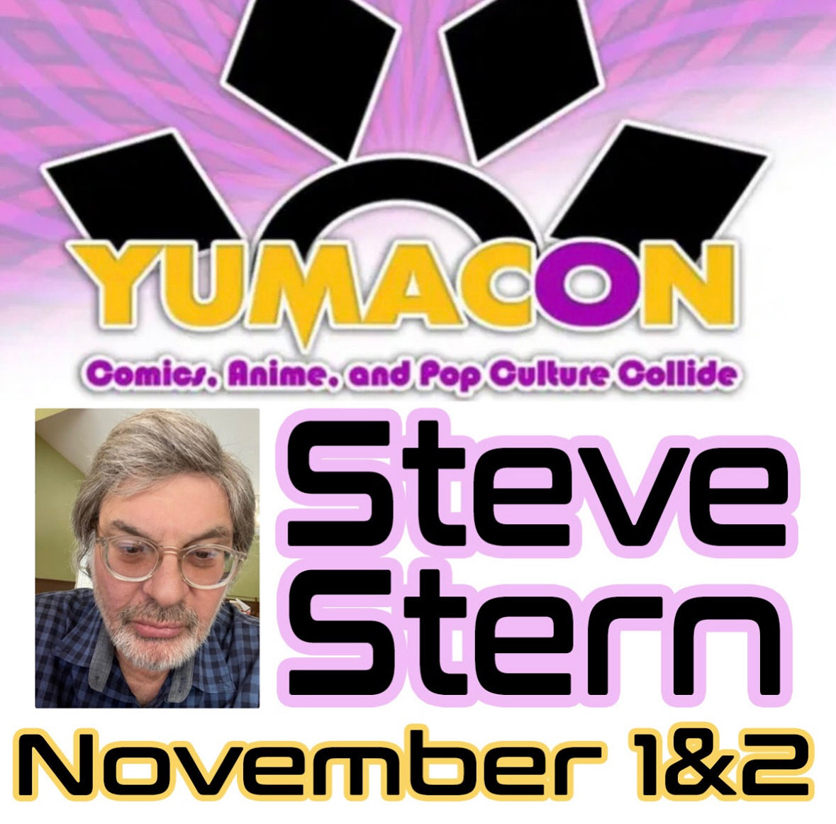 Thrilled to announce that I’ll be at YumaCon next weekend, November 1 and 2! Looking forward to meeting fans and encourage you to bring along any Zen Intergalactic Njnja books in your collection. I never charge for autographs, and will also have some rare collectibles with me.