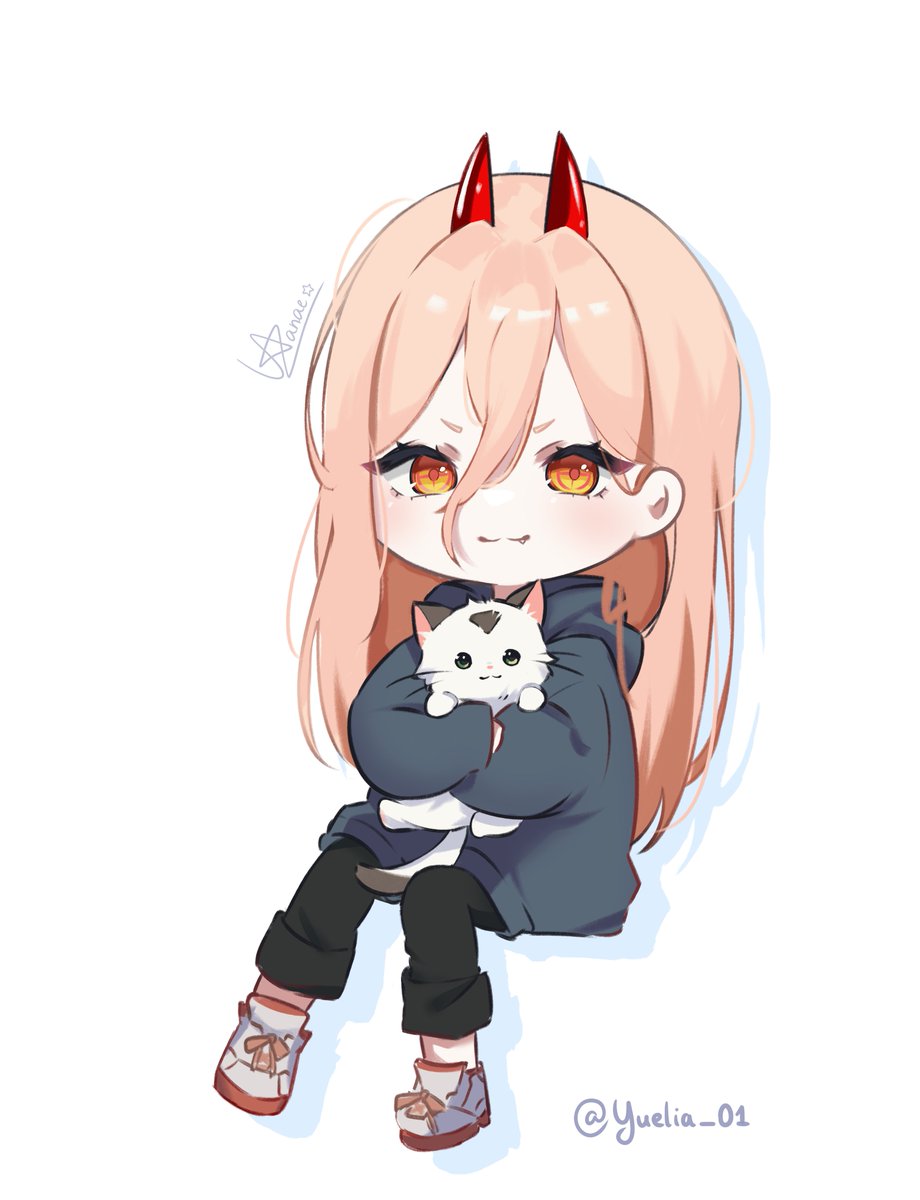 Yuelia_01's tweet image. fanart I made for my friend recently #power #chainsawman