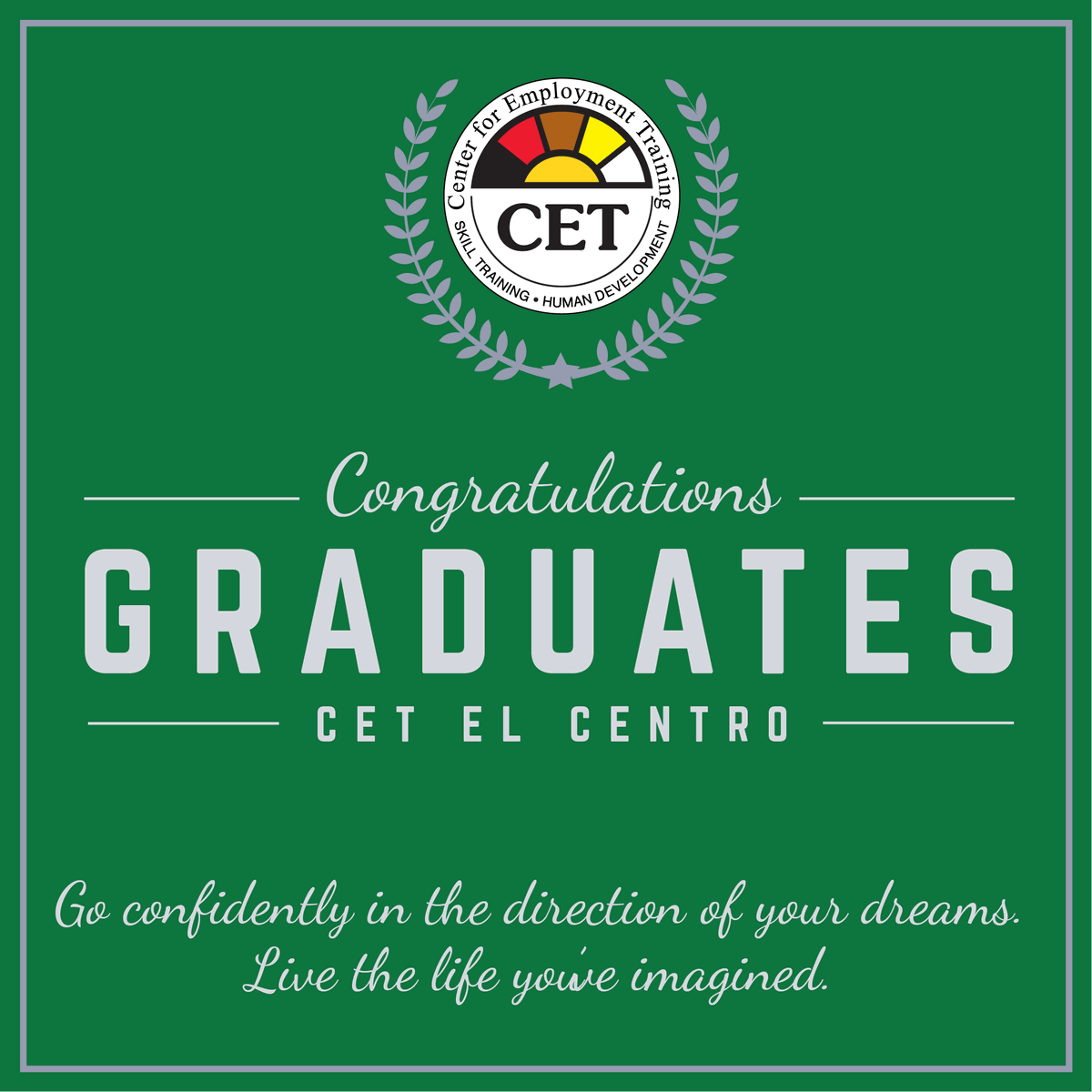 CETWorks's tweet photo. Everyone at Center for Employment Training congratulates the graduates at CET El Centro. https://t.co/aEMbxdgkZj