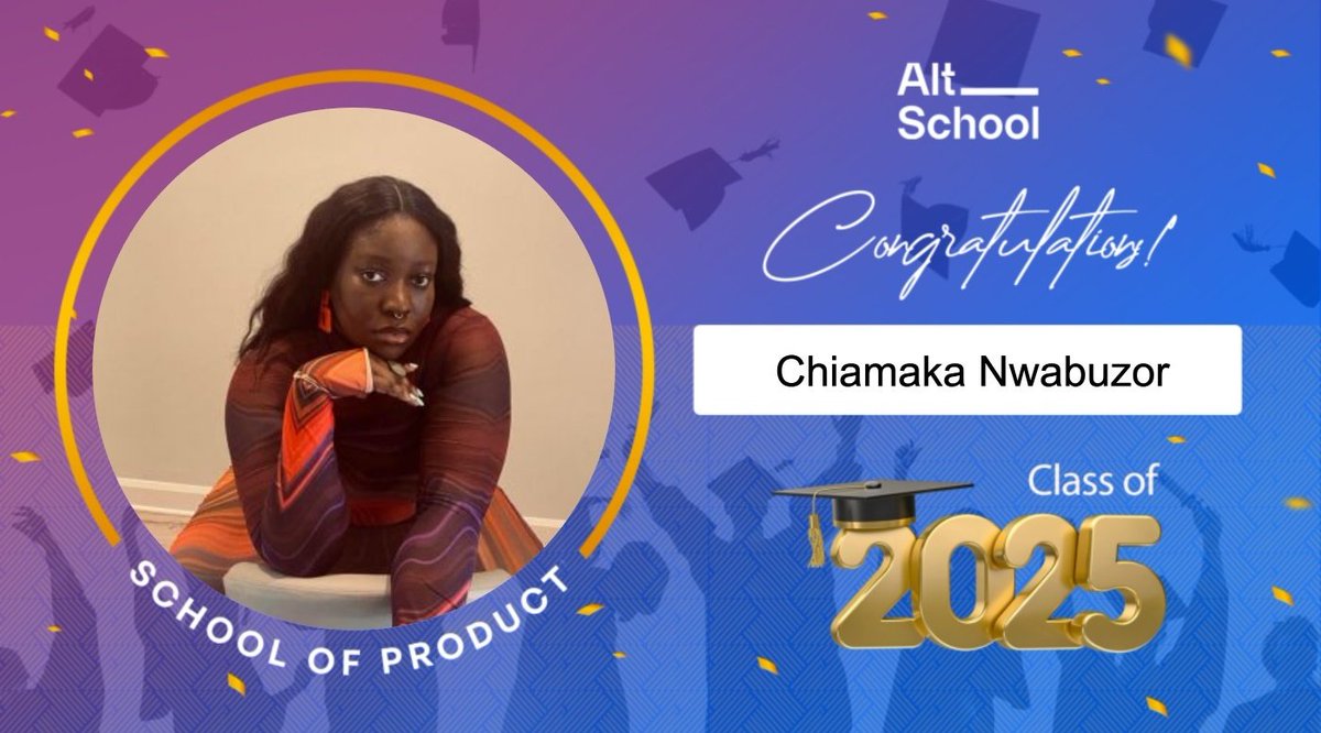 chiamaka_n's tweet photo. Officially an #Altschool graduate!
From learning to leading - proud to have been Product Lead for Luminplay (Top 3 finalist!)

Grateful to my teammates &amp; the amazing women from the PD track
Huge thanks to @kikimordi 🧡
Check Luminplay v1: https://t.co/ZDOuZcQ3Ie (view on laptop) https://t.co/BSdkHn4kyY