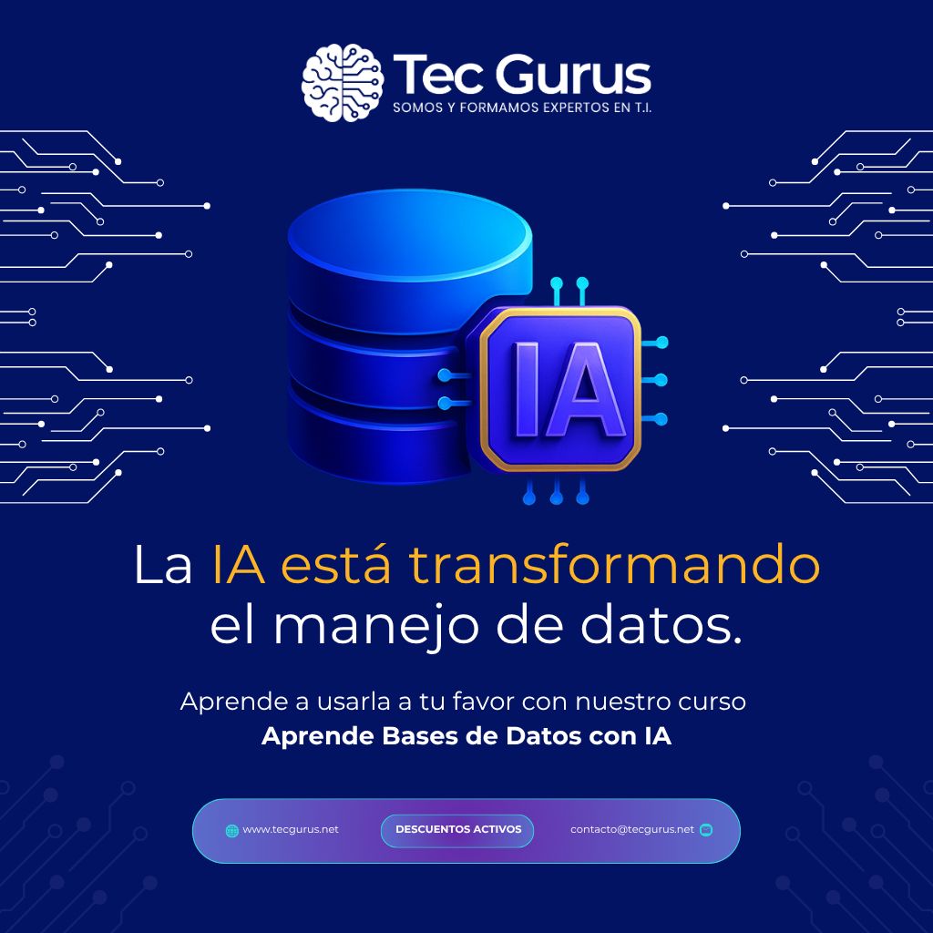 tecgurusnet's tweet image. 🤖 La IA está transformando el manejo de datos.
Aprende a usarla a tu favor con nuestro curso “Aprende Bases de Datos con IA”
Domina SQL y NoSQL, crea estructuras eficientes y deja que la IA haga el trabajo pesado.
💻 100% en vivo | Enfocado a resultados buff.ly/Pllca9J