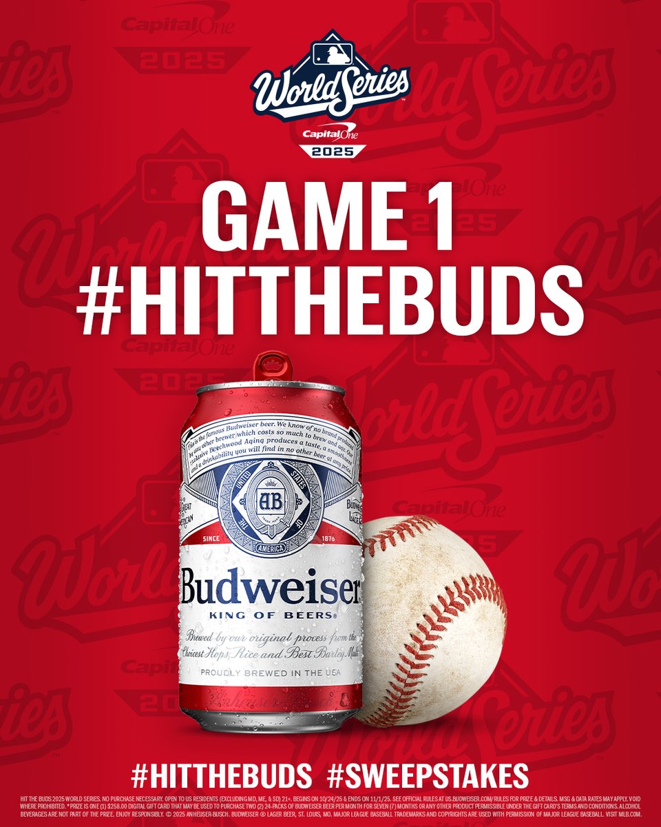 🍺 #HitTheBuds Begins 🍺

Tune into our channels all series for your chance to win a SEASON'S WORTH OF BEER! #HitTheBuds #Sweepstakes