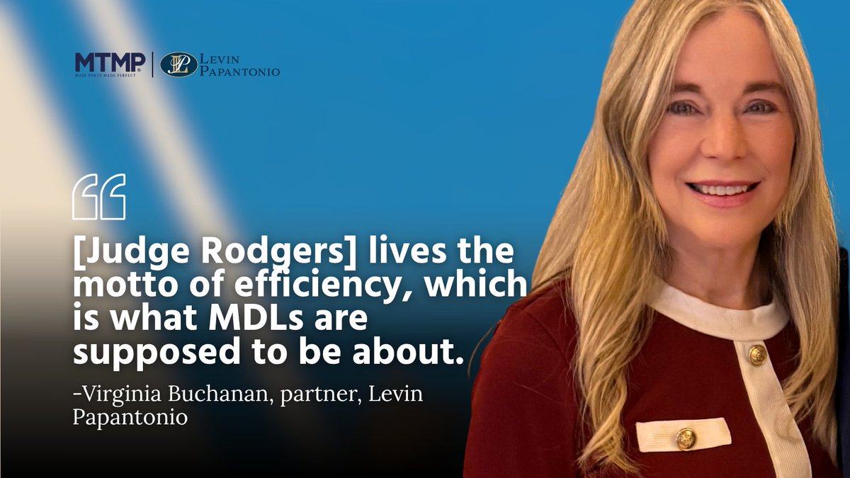 At the Depo-Provera Litigation Update during this week's MTMP conference, Levin Papantonio Partner Virginia Buchanan shared how U.S. District Judge M. Casey Rodgers’ leadership has made this one of the most efficiently managed and scientifically grounded MDLs in Multi-District