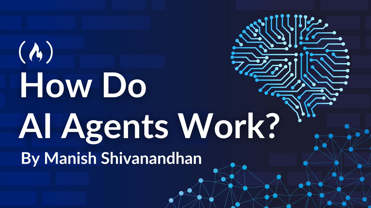 freeCodeCamp's tweet image. AI Agents are useful tools that can perceive their environment, "think" about what to do, and then act accordingly.
And in this guide, Manish explains the basics about how these agents work.
You'll look at a real-world example using the OpenAI API and learn about the core loop,…