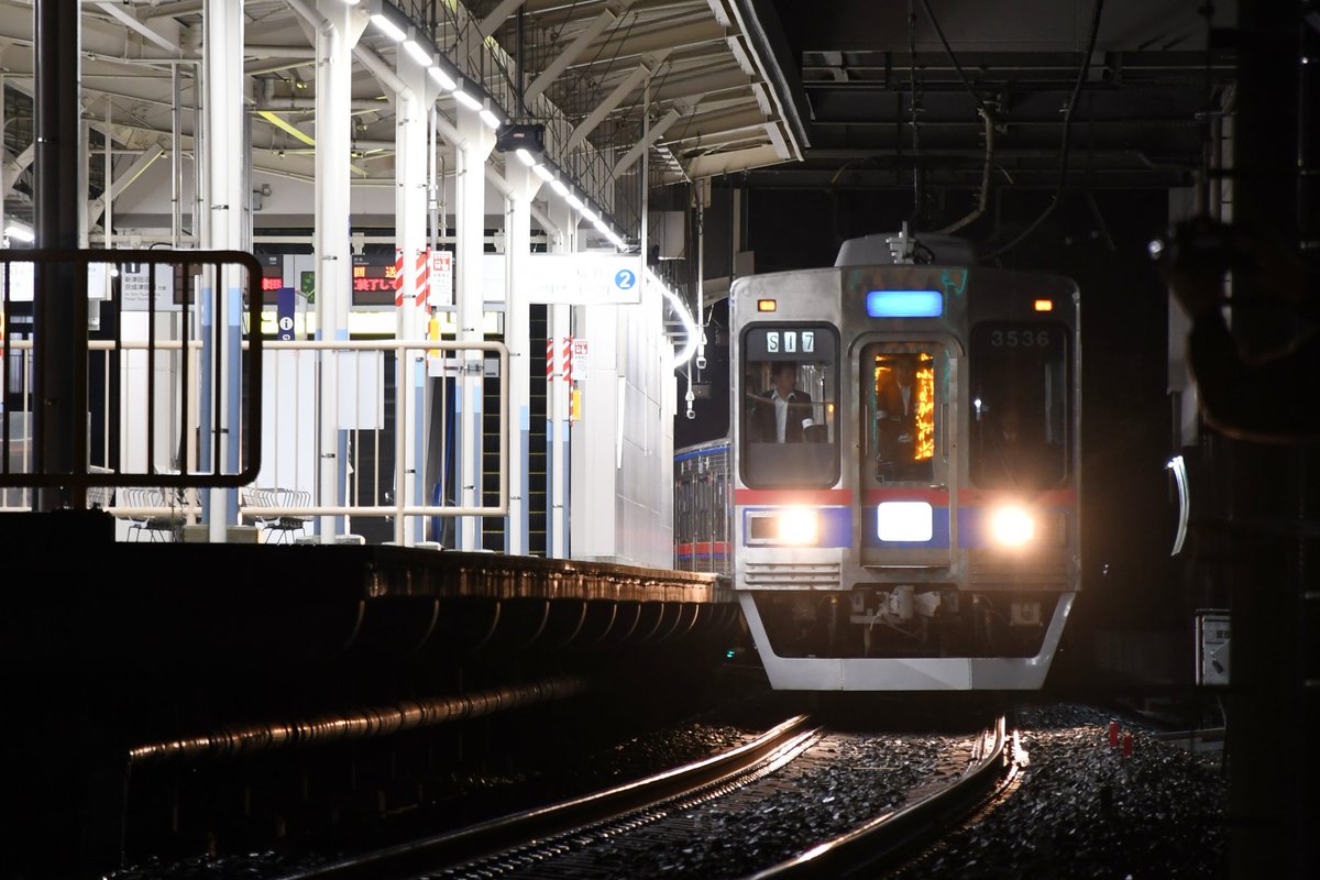 YTHG_p's tweet photo. 2025/10/24(金)終車後
994M 3536-35+04-03+34-32
3500形が松戸線へ初入線。同区間に抵抗制御は14年振りぐらい？ https://t.co/tki8wwkgu3