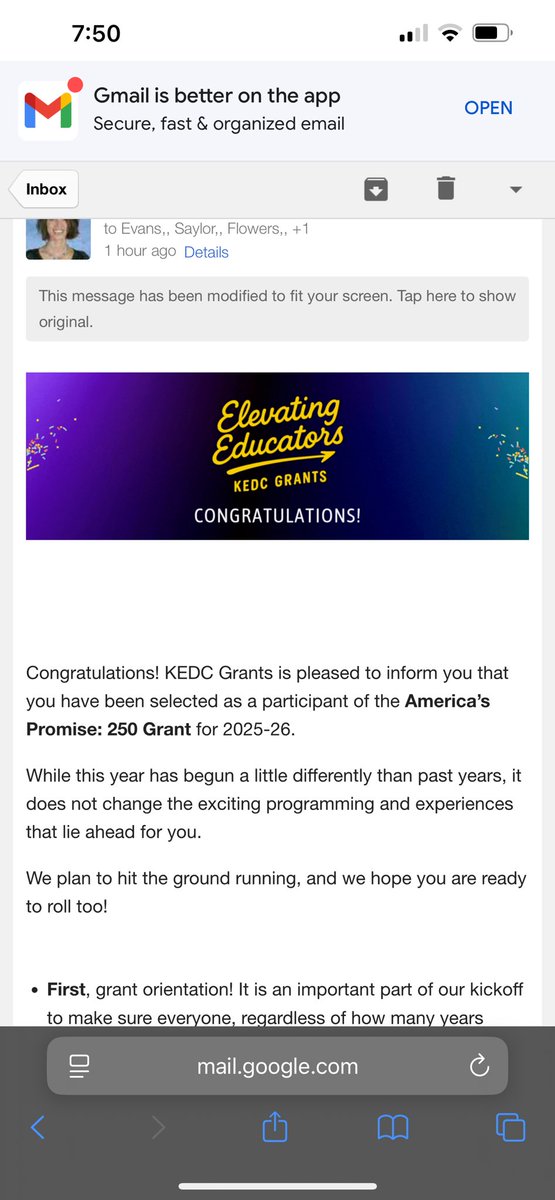 Can a teacher’s Friday get any better?? Yes!!! I’m so honored to get another opportunity to be a part of ⁦⁦<a href="/KEDCGrants/">KEDC Grants</a>⁩. I’ve missed my old family and am so excited to meet my new one! #PromiseinAction
