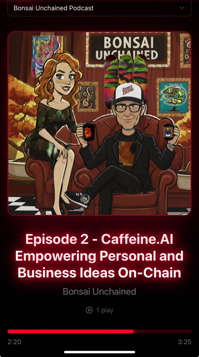 🎤Bonsai Unchained Podcast

🎧Episode 2 - Caffeine.AI Empowering Personal and Business Ideas On-Chain

🔊Listen NOW on Bonsai-Radio.xyz

#ICP #Podcast #CaffeineAI #BonsaiRadio