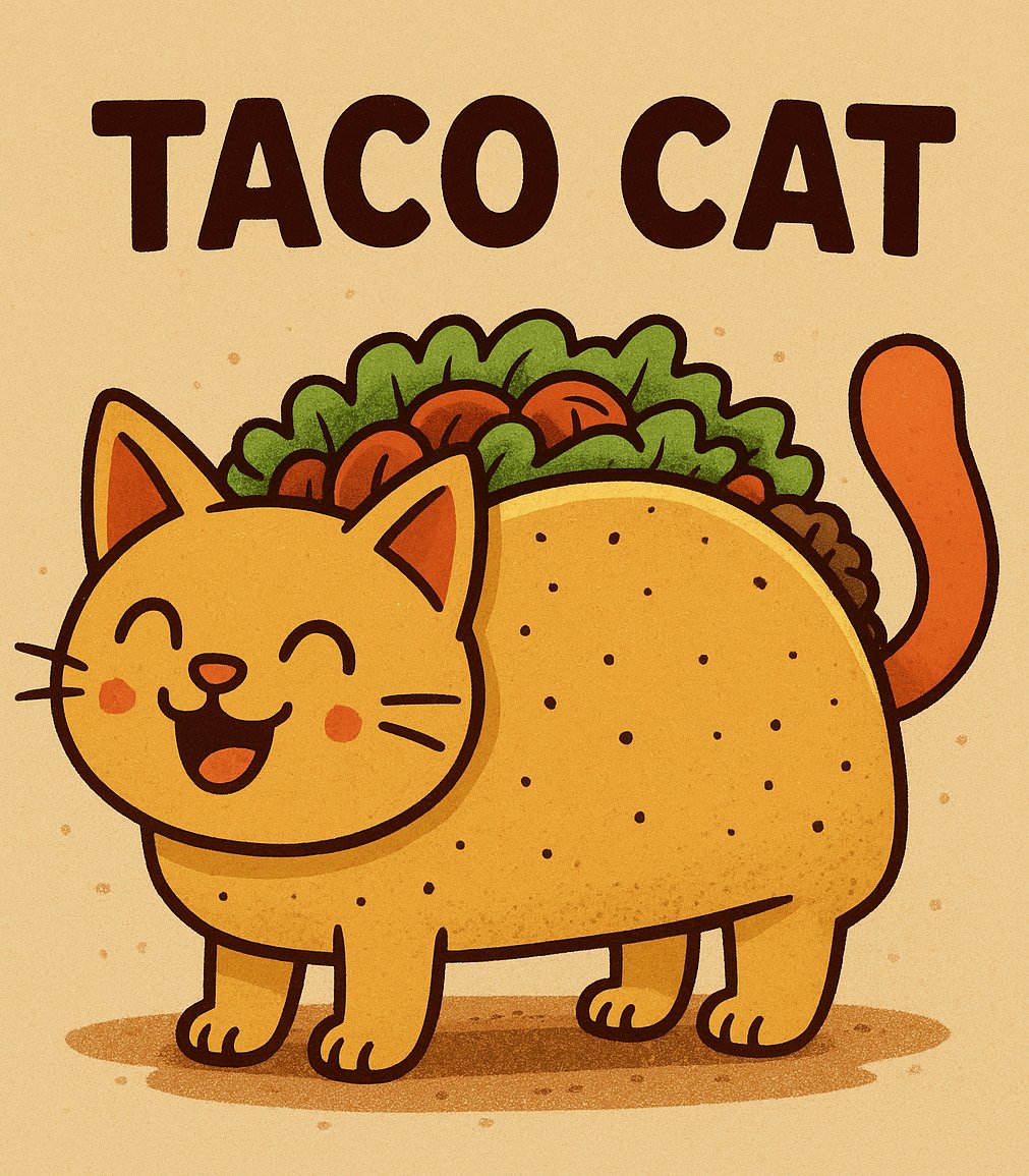 Smile. "Taco Cat" is a palindrome.