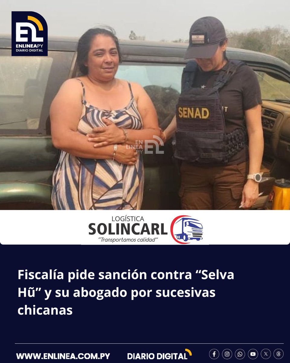 enlinea_py's tweet image. El Ministerio Público solicitó la aplicación de sanciones contra Selva Portillo, alias “Selva Hũ”, y su abogado defensor, a raíz de las reiteradas chicanas planteadas con el propósito de entorpecer la causa penal que afronta.
enlinea.com.py/fiscalia-pide-…