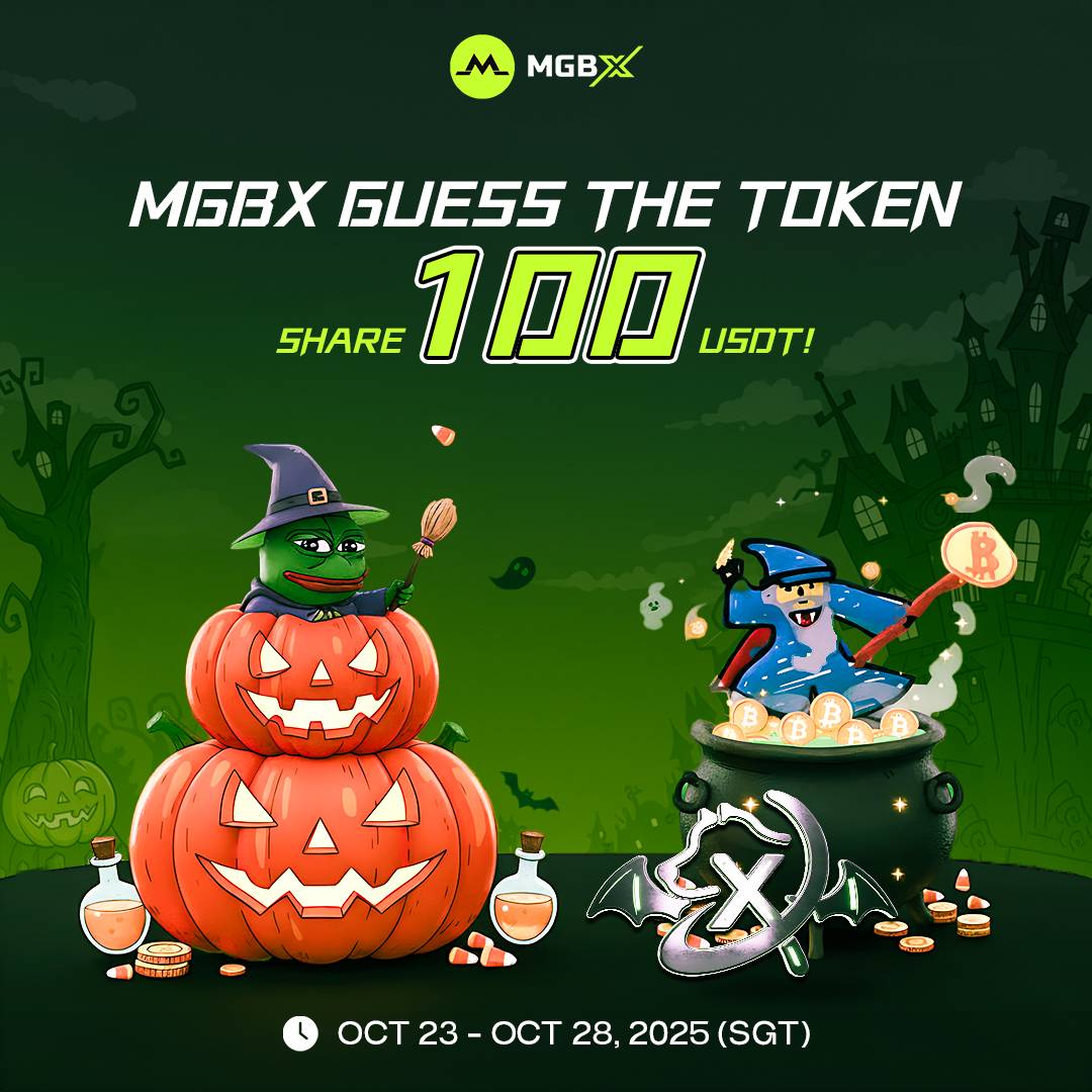 MGBX (@mgbx_en) on Twitter photo 👻 #MGBX GUESS THE TOKEN — HALLOWEEN EDITION 🎃
👀 Three cryptos can’t wait to put on their Halloween costumes! 🎃
Can you guess who’s behind the costume? 💀
🎁 10 lucky winners will share $100 USDT!
✅ Follow <a href="/MGBX_EN/">MGBX</a>
💬 Like & RT + Tag 3 friends + Comment your guess and UID 👻 #MGBX GUESS THE TOKEN — HALLOWEEN EDITION 🎃
👀 Three cryptos can’t wait to put on their Halloween costumes! 🎃
Can you guess who’s behind the costume? 💀
🎁 10 lucky winners will share $100 USDT!
✅ Follow <a href="/MGBX_EN/">MGBX</a>
💬 Like & RT + Tag 3 friends + Comment your guess and UID