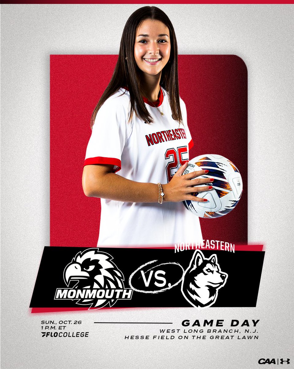 One last time this regular season! 

🆚 Monmouth
⏰ 1 p.m.
📍 West Long Branch, N.J.
📊 NUHuskies.com/stats
📺 tinyurl.com/2cgnyge5