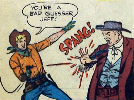 lee_allred's tweet photo. Just because a man's a bad guesser, there's no call to shoot  him in the hand. 
#ThatsWhyCowboysAlwaysSaidIReckonInsteadOfIGuess 
#IShotAManInRenoJustToWatchHimGuess 
#FrontierJustice https://t.co/kV8YQ9rh7D