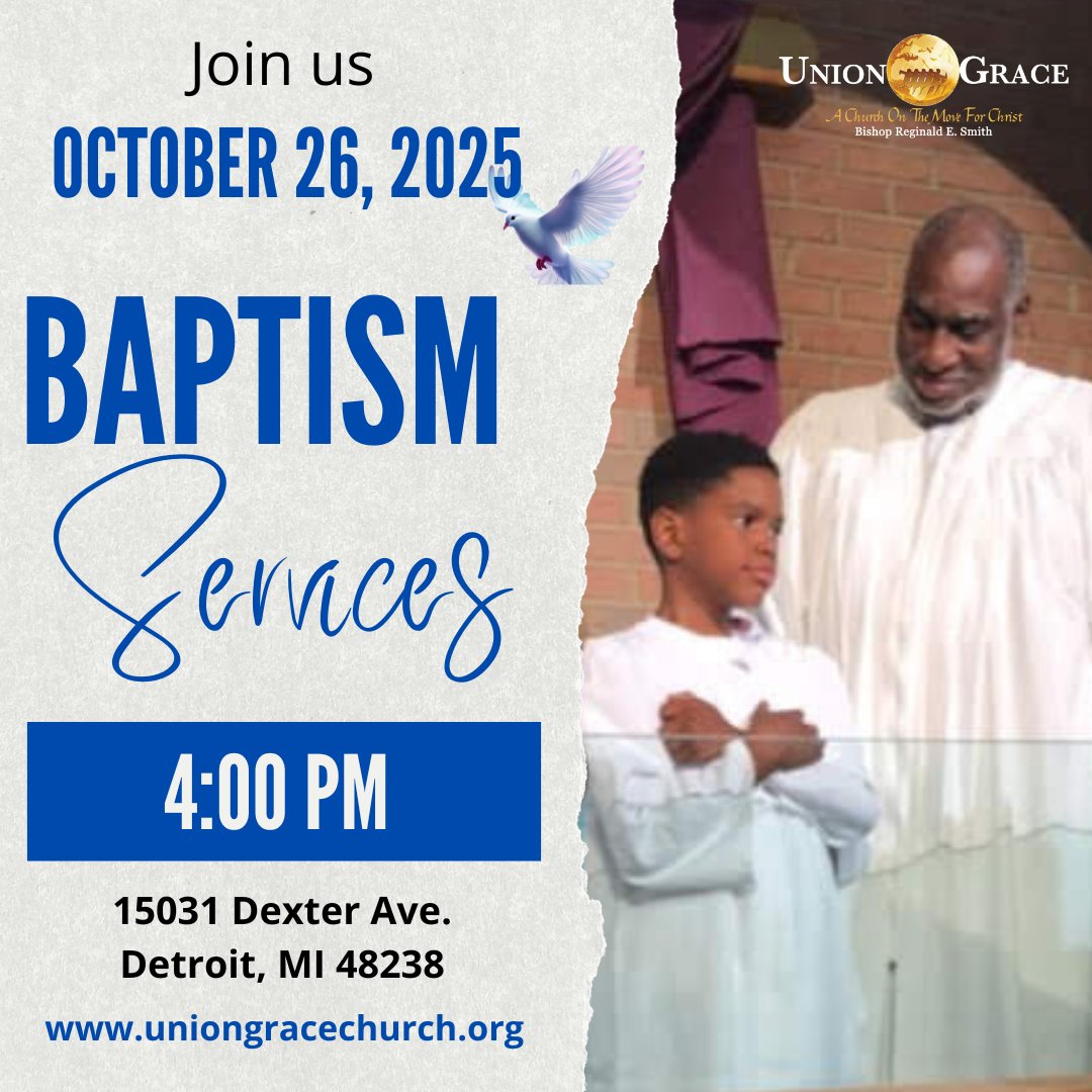 uniongrace's tweet photo. 💧 “The old has gone, the new is here!” 2 Corinthians 5:17

Join us for Baptism Sunday 💦
🗓️ Oct. 26 | ⏰ 4:00 PM | 📍 Union Grace Church, Detroit

#UnionGrace #BaptismSunday #NewLifeInChrist #UGFamily #DetroitChurch https://t.co/DowIiq7uPW