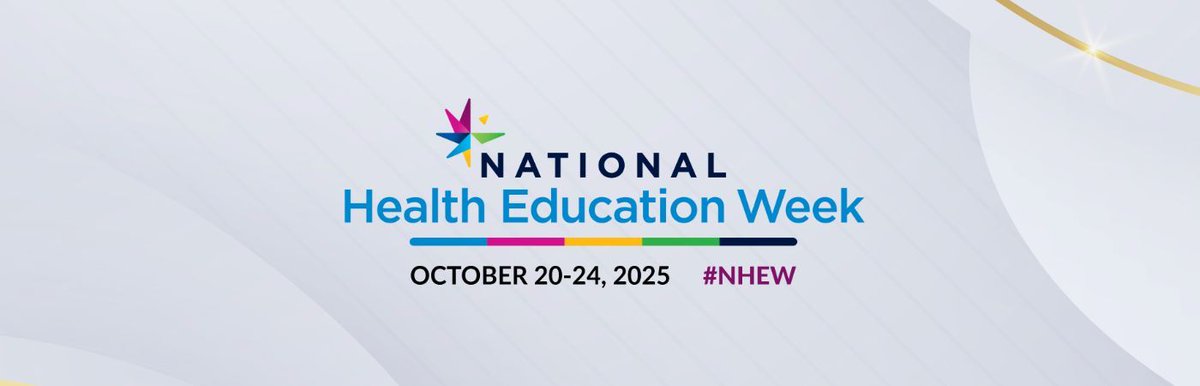 National Health Education Week (NHEW) promotes health education. Health educators help to improve quality of life and longevity, decrease illness and disability, and even help to lower the financial costs associated with medical treatments! buff.ly/z2TZtva #NHCW25