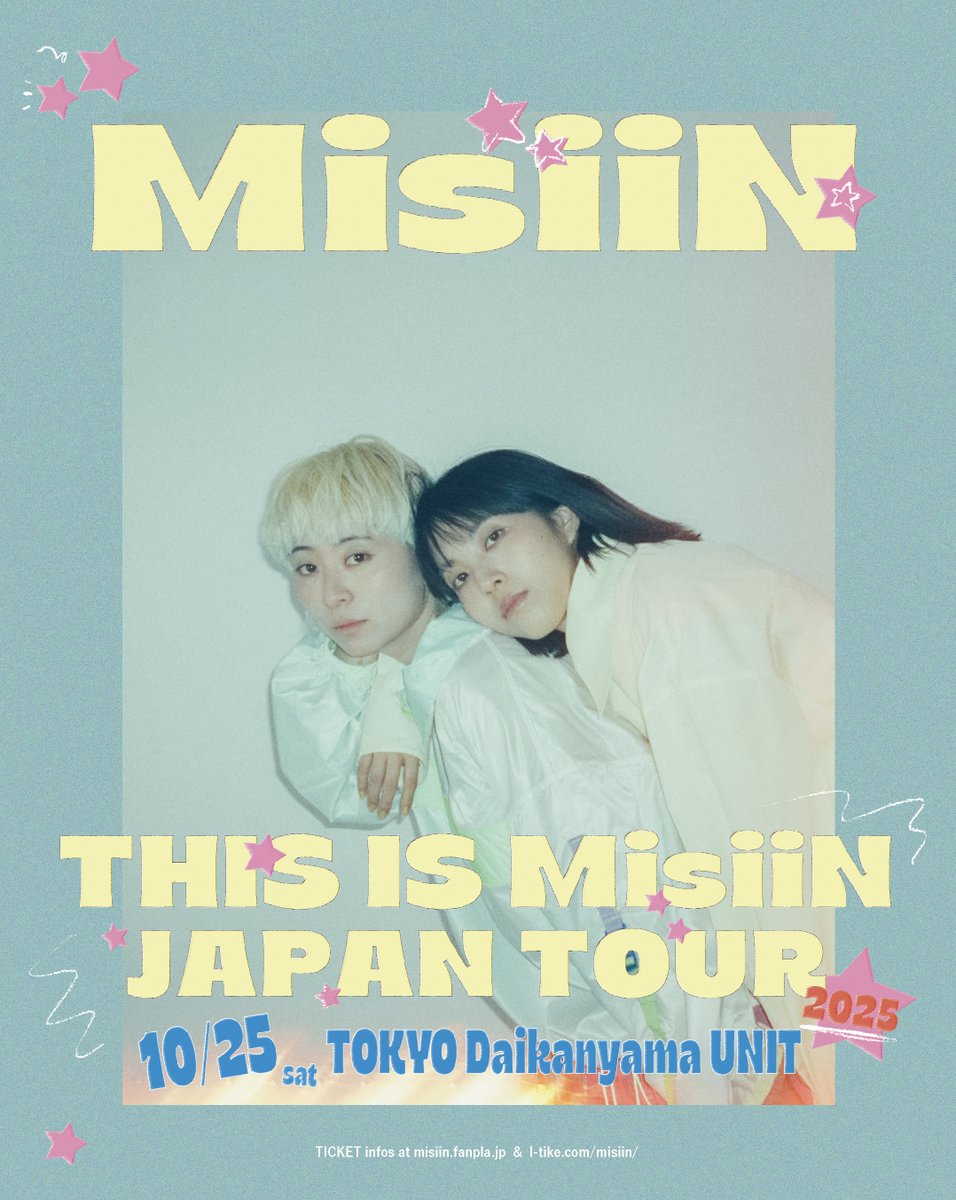 🎸🗾THIS IS MisiiN JAPAN TOUR 🗾🎸

本日、ツアーファイナルです。
ワンマンライブお休み期間前、ラストチャンス。

東京 @ 代官山UNIT
open 17:15  start 18:00

「少しでも迷ってる人は、来い！」
駆け込み参加大歓迎、お待ちしています。
一緒に心、全開放の夜を。

🎟️当日券あり