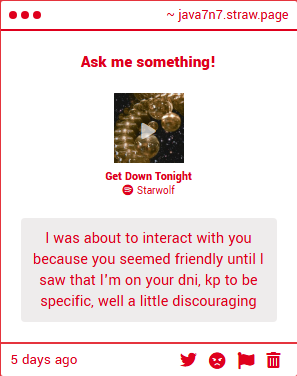 java7n7's tweet image. well ill at least respond to this, i forgot i have strawpage
youll know why in time. kp as a whole has hurt me and i really dont want to associate with many people still playing or actively supporting it for a numerous amount of reasons.