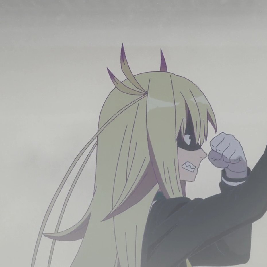 ❝ YOU are clearly the one who keeps staring at ME! ❞

She says while taking another bite away at the inhumanly "volcano" hot okonomiyaki she concocted on her grill. 

Another pint down the hatch, she really is making the best use of her... procrastination with her real work.