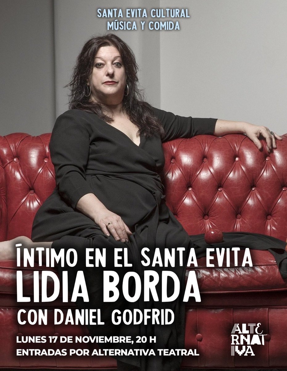 17/11 Noche íntima en ⁦<a href="/elsantaevita/">El Santa Evita</a>⁩