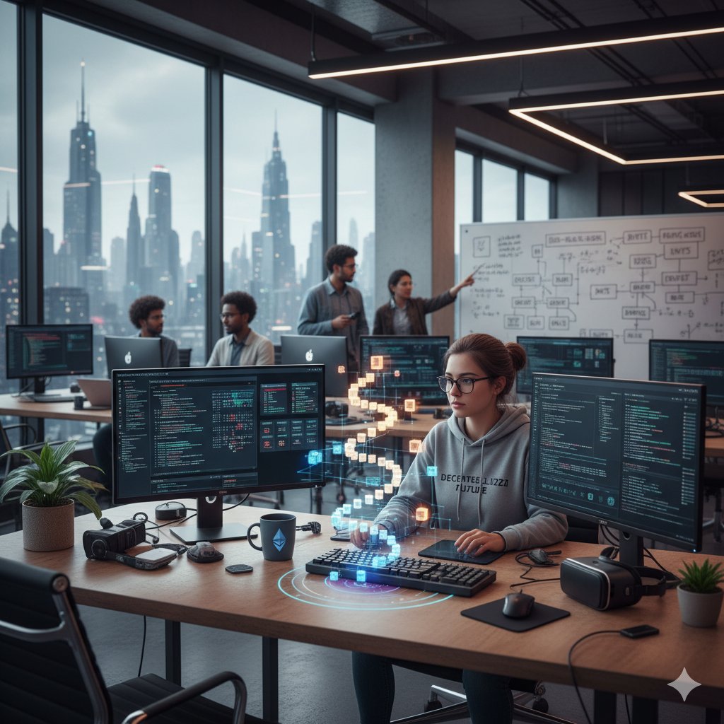 diceydave230's tweet image. Building the decentralized future, one line of code at a time. The possibilities of Web3 are limitless, and we're just getting started! 🚀
#Web3Innovators #viral #Trending
#Engagement