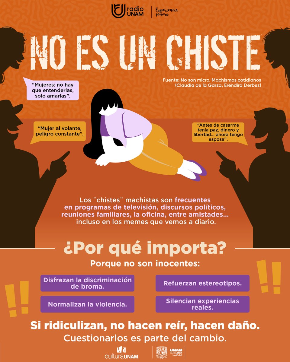 RadioUNAM's tweet photo. 🧡 Este 25 de octubre, recordamos que es #DíaNaranja.
Una fecha para visibilizar las violencias contra las mujeres… incluso aquellas que se esconden en lo cotidiano. https://t.co/QCofPl359f
