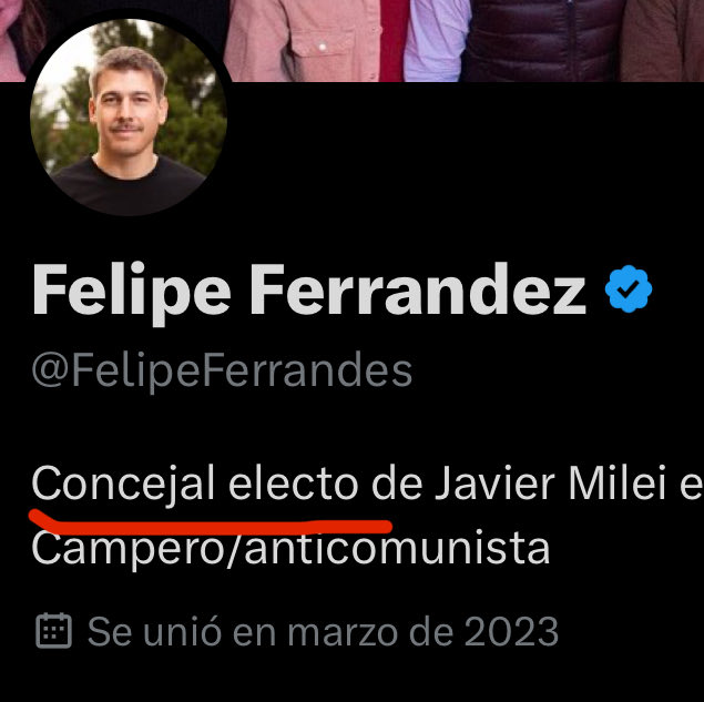 porqetendencias's tweet photo. "MUNIPA"

Por este usuario libertario que afirmó que no hay "munipas" en el acto de LLA pero en su biografía de tuiter aclara que él mismo es un empleado público https://t.co/MXJoMXm8UO