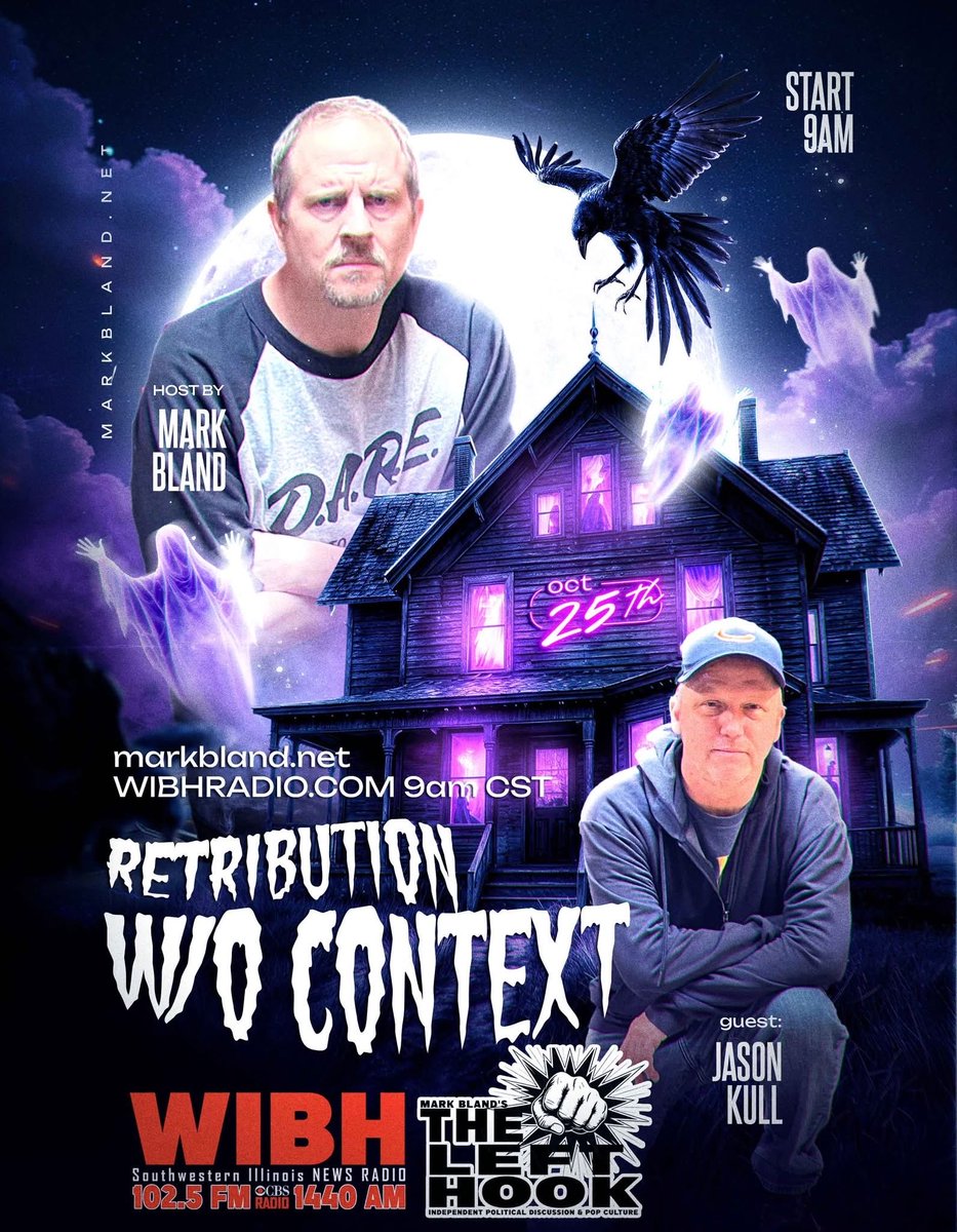 theLeftHookShow's tweet photo. Tomorrow @ 9am CST
https://t.co/phW4l20XWx

@markbland @featherbangs reunite to discuss TRUMPS RETRIBUTION TOUR! 

Hailing from the great city of St. Louis, MO… we are the independent voice of politics and pop culture! 

Share and tell a friend. 

https://t.co/SUvVoRXTUo https://t.co/oK48H0lkDY