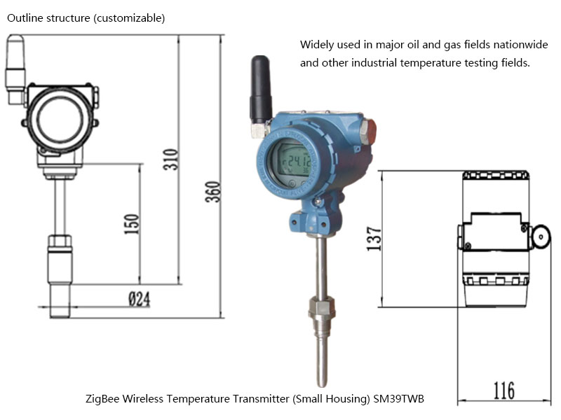 xiodng250196's tweet image. Zigbee-enabled temperature sensor for harsh environments. Configurable as router/coordinator, features adjustable mounting/depth, IP67 sealing, and intuitive visual displays. Built for industrial reliability. #WirelessSensor #ProcessControl