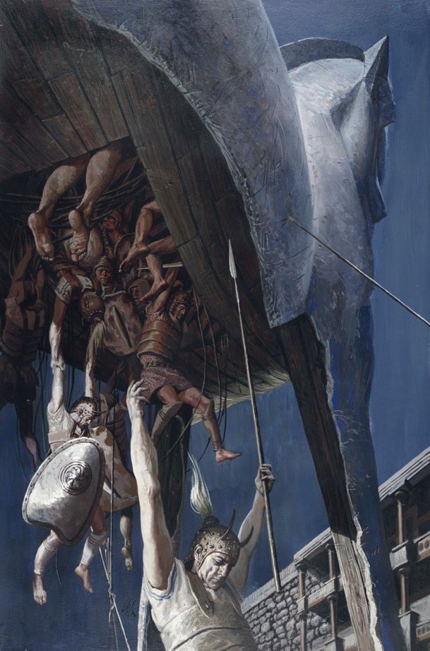 Hellenist ☀️🏺⚡️ (@realhellenist) on Twitter photo The Achaeans emerging from the belly of the Trojan Horse The Achaeans emerging from the belly of the Trojan Horse