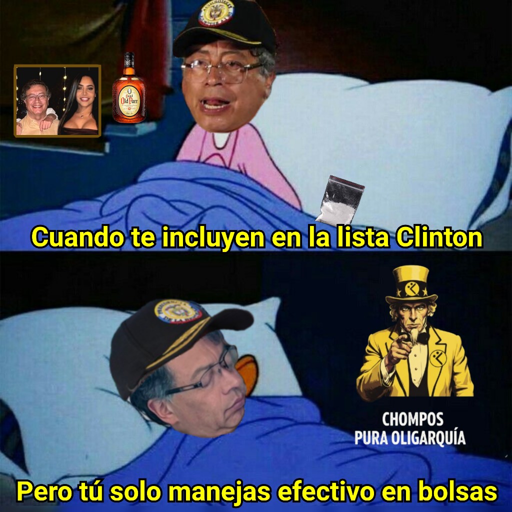 ChomposX's tweet image. A @petrogustavo le gusta más el efectivo