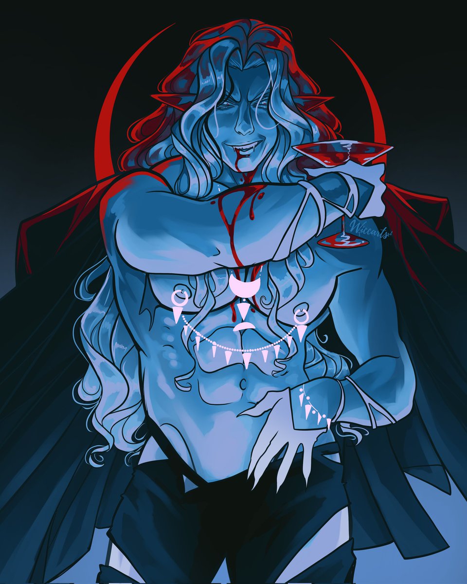 wiccarts's tweet photo. 2024 vs 2025 comparison of my vampires in reds and blues https://t.co/tDgl8qTZ7k