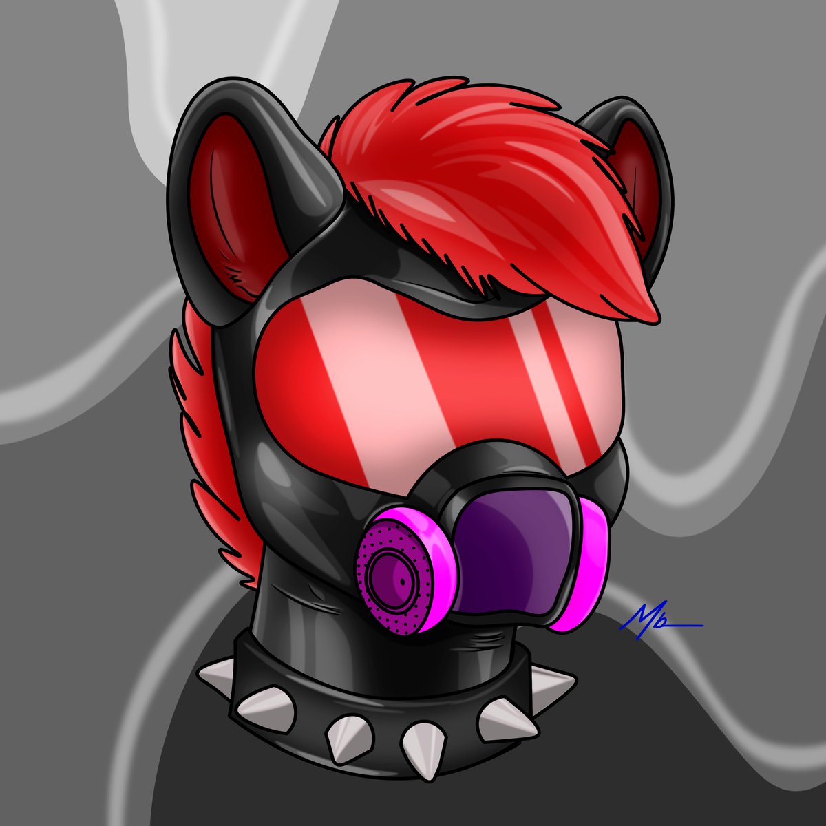 A skunk headshot, who wanted to experience the life of a #latex #drone