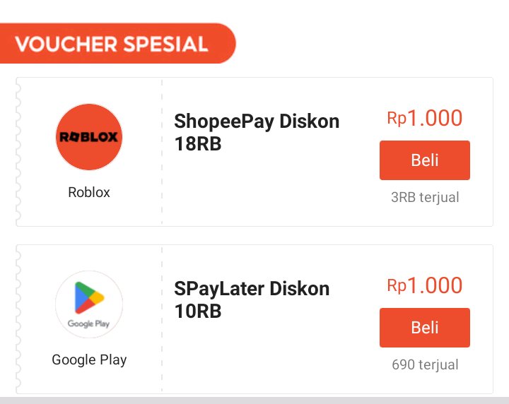 Pistachiojingga's tweet image. TUTORIAL BELI ROBUX DI SHOPEE PAKE VOUCHER
🎃 Android
s.shopee.co.id/6fYYKTeHwi
🎃 IOS
s.shopee.co.id/2VizMzUBpS
Semakin gede diskon vouchernya semakin murah harga yang bakalan kalian dapetin (tapi kuota voucher nya terbatas)