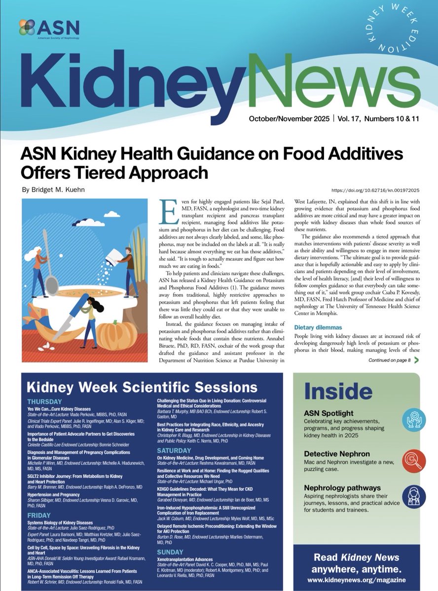 KidneyAide's tweet photo. Kidney News Volume 17 Issue 10/11 (2025) https://t.co/MGw1tmuYju
Excited to get the word out on #UreaAide 
Check out our first Ad on page 12 😊
@ASNKidney  @KidneyNews https://t.co/H4RA9y6ITr