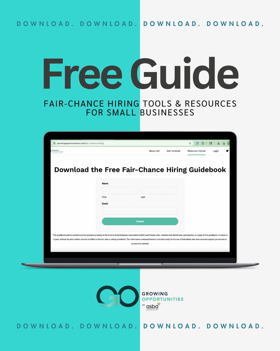 Unlock a more equitable future for your business with ASBA’s Fair-Chance Hiring Guidebook—a free, 38-page resource designed to help you build a fair-chance hiring program that works.

📥 Download your copy now: growingopportunitiesaz.com/fair-chance-hi…