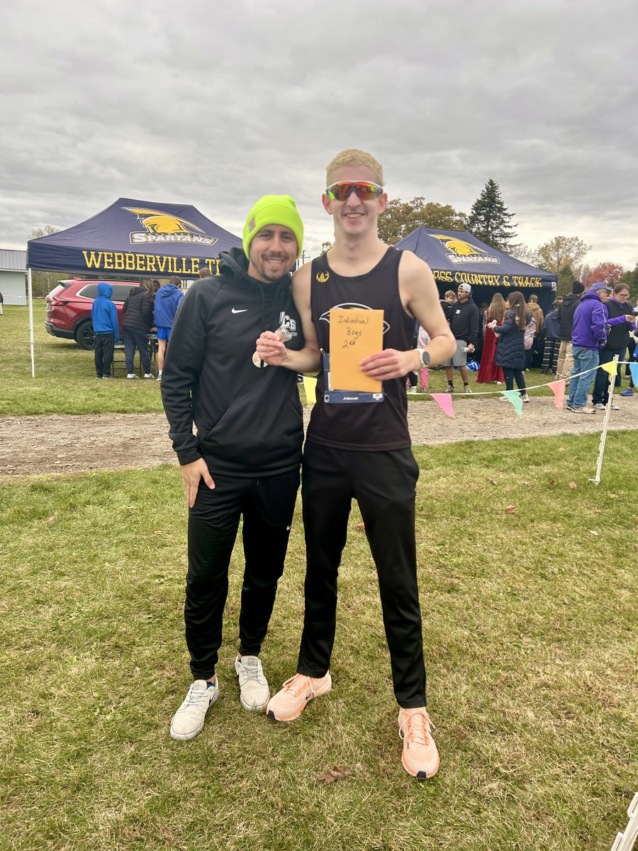 XC Regionals! Congrats to our girls team on a 2nd place finish and to Ben Young who will join them at the State Finals next weekend at MIS. Go Grims!