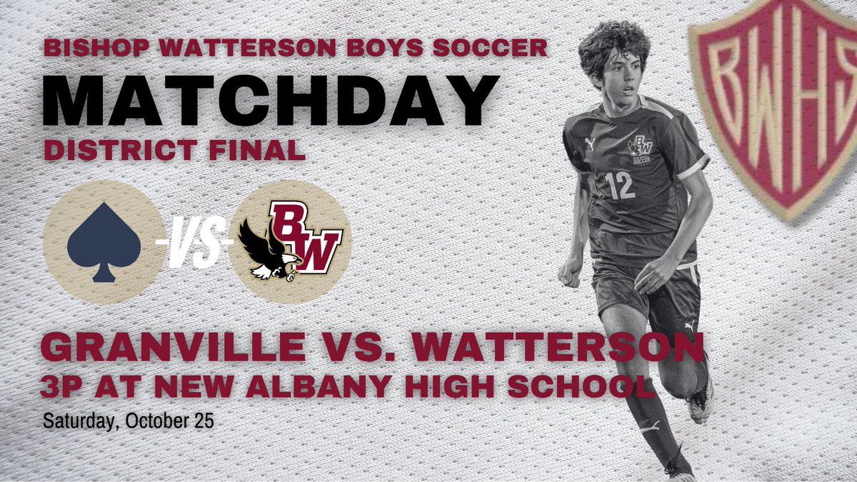 Get up, get up, it's gameday!
Watterson vs. Granville
@ New Albany Eagle Stadium
3 p.m.
tinyurl.com/yc4usde8🎟️