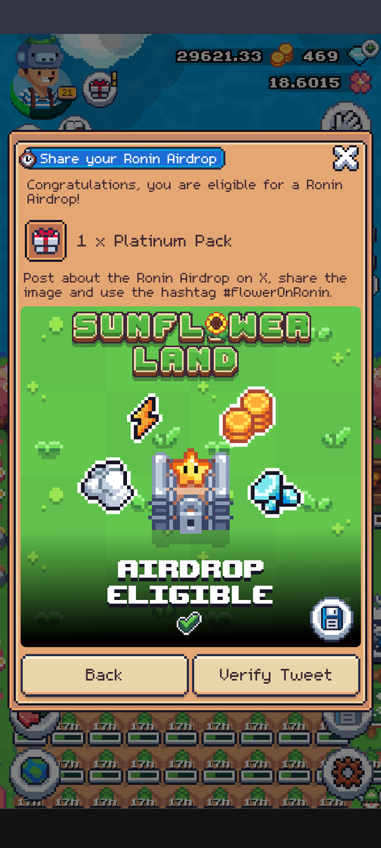 LFG ‼️ 
<a href="/0xSunflowerLand/">Sunflower Land</a>
#FlowerOnRonin